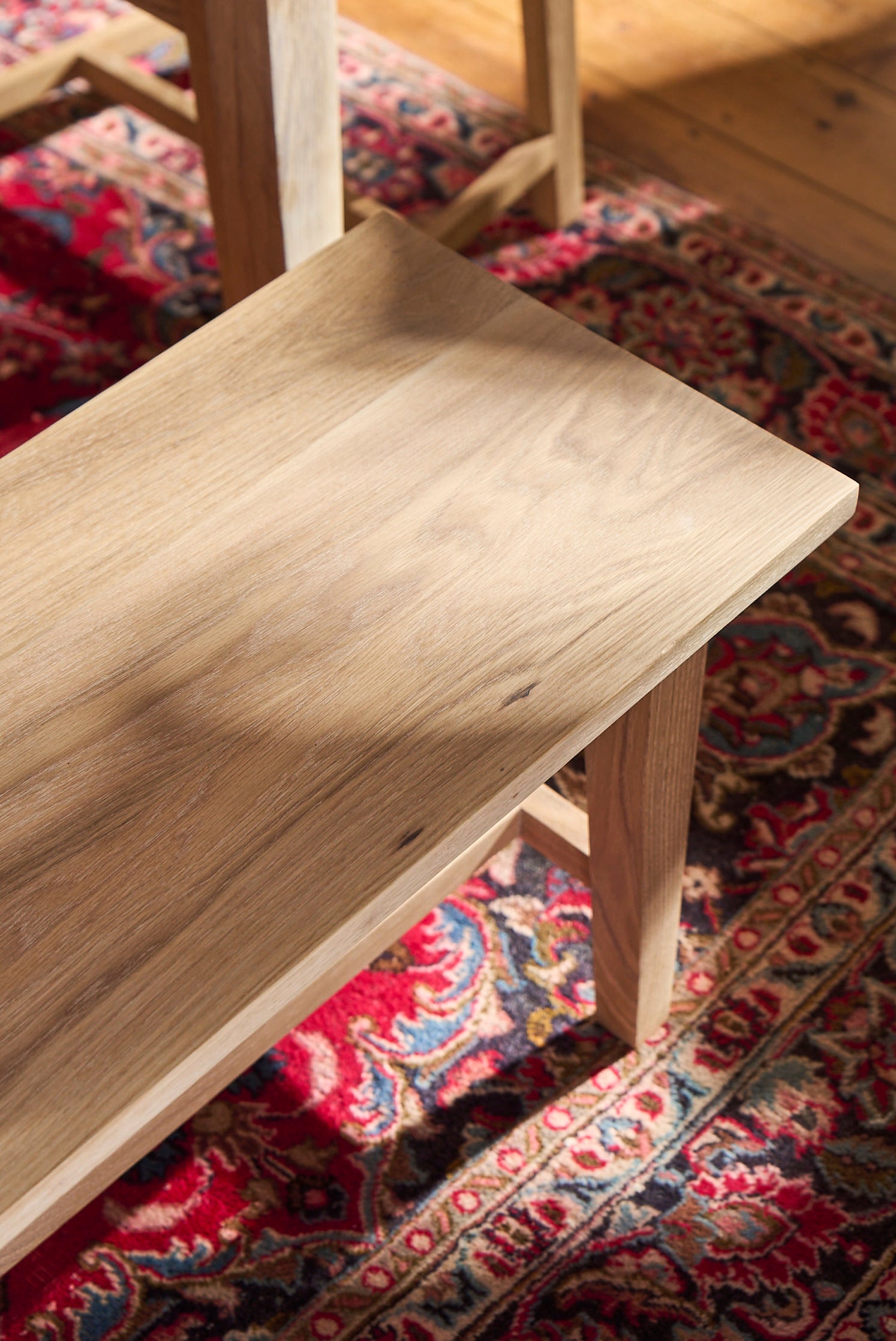 Handcrafted Solid Oak Dining Bench