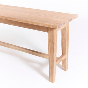 Handcrafted Solid Oak Dining Bench