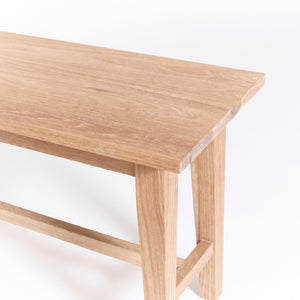 Handcrafted Solid Oak Dining Bench