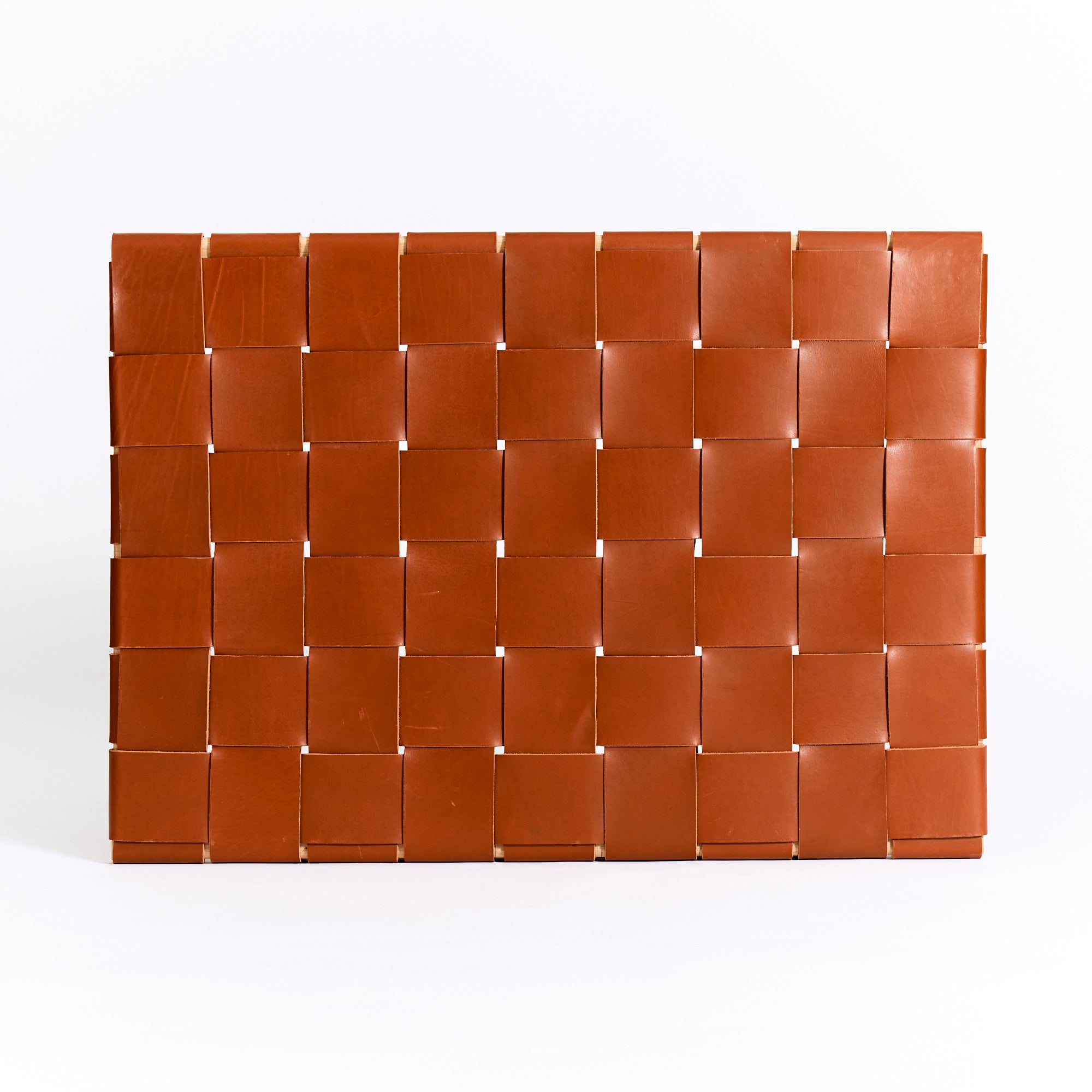 Leather weave headboard - ARK Workshop